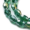 Transparent Electroplate Glass Beads Strands EGLA-A037-T6x8mm-B15-3