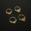 316L Surgical Stainless Steel Micro Pave Clear Cubic Zirconia Hoop Nose Rings WG1C8D8-01-3
