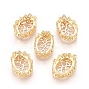 Brass Oval Pendants Cabochon Settings LS-KK-J228-07G-2