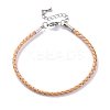 Polyester Cord Braided Bracelet Makings MAK-Z003-01P-09-1