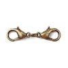 Zinc Alloy Double Lobster Claw Clasps FIND-TAC0016-15AB-1