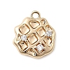 Brass Micro Pave Cubic Zirconia Charms KK-P337-03D-G-2