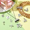 100Pcs 10 Styles Tibetan Style Alloy Pendants TIBEP-CJ0002-62-6