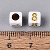 PVD Vacuum Plating Acrylic Beads PACR-T010-004G-4