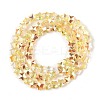 Electroplate Transparent Glass Beads Strands EGLA-U004-03A-HP01-2
