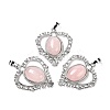Natural Rose Quartz Pendants G-I322-04P-12-1