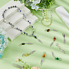 40Pcs 10 Styles Chip Natural Gemstone Big Pendants PALLOY-FH00058-5