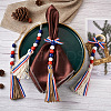 Crafans 4Pcs 2 Style Independence Day Theme Hemp Rope Tassels Pendant Decorations HJEW-CF0001-19-6