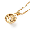 Brass Micro Pave Cubic Zirconia Pendant Necklaces NJEW-H486-16G-1-2