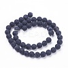 Natural Black Striped Agate/Banded Agate Beads Strands X-G-F520-50-8mm-2
