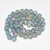 Electroplate Glass Beads Strands EGLA-Q085-10mm-09-2
