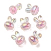 UV Plating Rainbow Iridescent Acrylic Beads X1-PACR-E001-05H-1