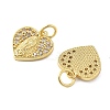 Brass Micro Pave Cubic Zirconia Pendants KK-C092-24N-G-2