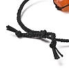 Macrame Pouch with Natural Mixed Gemstone Braided Bead Bracelets BJEW-JB06616-7