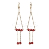 Natural Carnelian Dangle Earring EJEW-JE05968-1