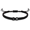 304 Stainless Steel Alphabet Beads Braided Bead Bracelets RY3090-12-1