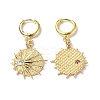 Clear Cubic Zirconia Umbrella Dangle Hoop Earrings EJEW-B017-05G-2
