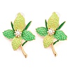 Saint Patrick's Day Theme Zinc Alloy Dangle Stud Earrings LS-EJEW-Z030-01A-LG-1
