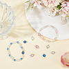 9Pcs 3 Colors Brass Cubic Zirconia Connector Charms FIND-BBC0004-17A-3