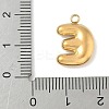 304 Stainless Steel Initial Pendants STAS-S186-12E-G-3