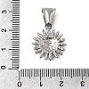 Textured 304 Stainless Steel Pendants STAS-B167-06P-3