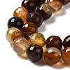 Natural Striped Agate/Banded Agate Beads Strands G-A246-8mm-10-7
