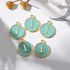 Golden Plated Alloy Enamel Charms ENAM-S118-05I-5