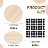 30Pcs Wooden Cup Mats AJEW-CN0002-10-2