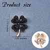 Cubic Zirconia Clover Brooch Pin JBR105F-3