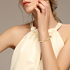 4Pcs 2 Colors C-Shaped 201 Stainless Steel Grooved Cuff Bangles BJEW-SC0001-65-5