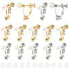 24Pcs 2 Colors 316 Surgical Stainless Steel Clip-on Earring Converters Findings STAS-SC0010-34B-1
