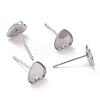 Non-Tarnish 304 Stainless Steel Stud Earring Settings STAS-J032-13-1