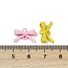 Spray Painted Alloy Bowknot Connector Charms PALLOY-R151-06-3