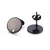 304 Stainless Steel Stud Earring Findings Ion Plating(IP) LS-STAS-K184-01-03B-2