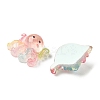 Mmarine Organism Transparent Resin Cabochons RESI-H041-03-2