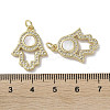 Brass Micro Pave Cubic Zirconia Pendants KK-G485-22A-G-3