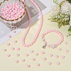 3Strands Baking Paint Glass Round Bead Strands DGLA-LT0001-02A-3