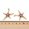 Brass Micro Pave Cubic Zirconia Pendants KK-S526-28G-3