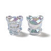 UV Plating Rainbow Iridescent Acrylic Beads PACR-M002-01C-4