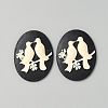 Opaque Resin Decoden Cabochons LS-RESI-WH0034-51B-1