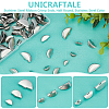 Unicraftale 90Pcs 3 Style 304 Stainless Steel Ribbon Crimp Ends STAS-UN0054-95-5