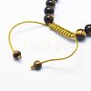 Natural Tiger Eye Braided Bead Bracelets BJEW-F276-G02-3