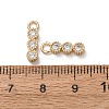 Brass Micro Pave Clear Cubic Zirconia Charms KK-C253-02B-G-3