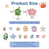 30Pcs 15 Styles Ocean Theme Opaque Resin Decoden Cabochons RESI-YW0001-84-2