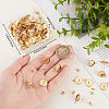 50Pcs Flat Round 304 Stainless Steel Stud Earrings Findings STAS-BBC0005-85D-3