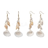 304 Stainless Steel Shell Shape Dangle Earrings EJEW-JE06382-2