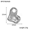 Textured 304 Stainless Steel Pendants STAS-OY009-04P-2