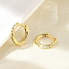 Brass Micro Pave Clear Cubic Zirconia Hoop Earrings LS-EJEW-D311-145G-2