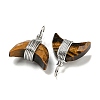 Natural Tiger Eye Copper Wire Wrapped Pendants G-B079-01P-01-2