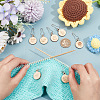 Wooden Pendant Stitch Markers FIND-WH0110-776-3